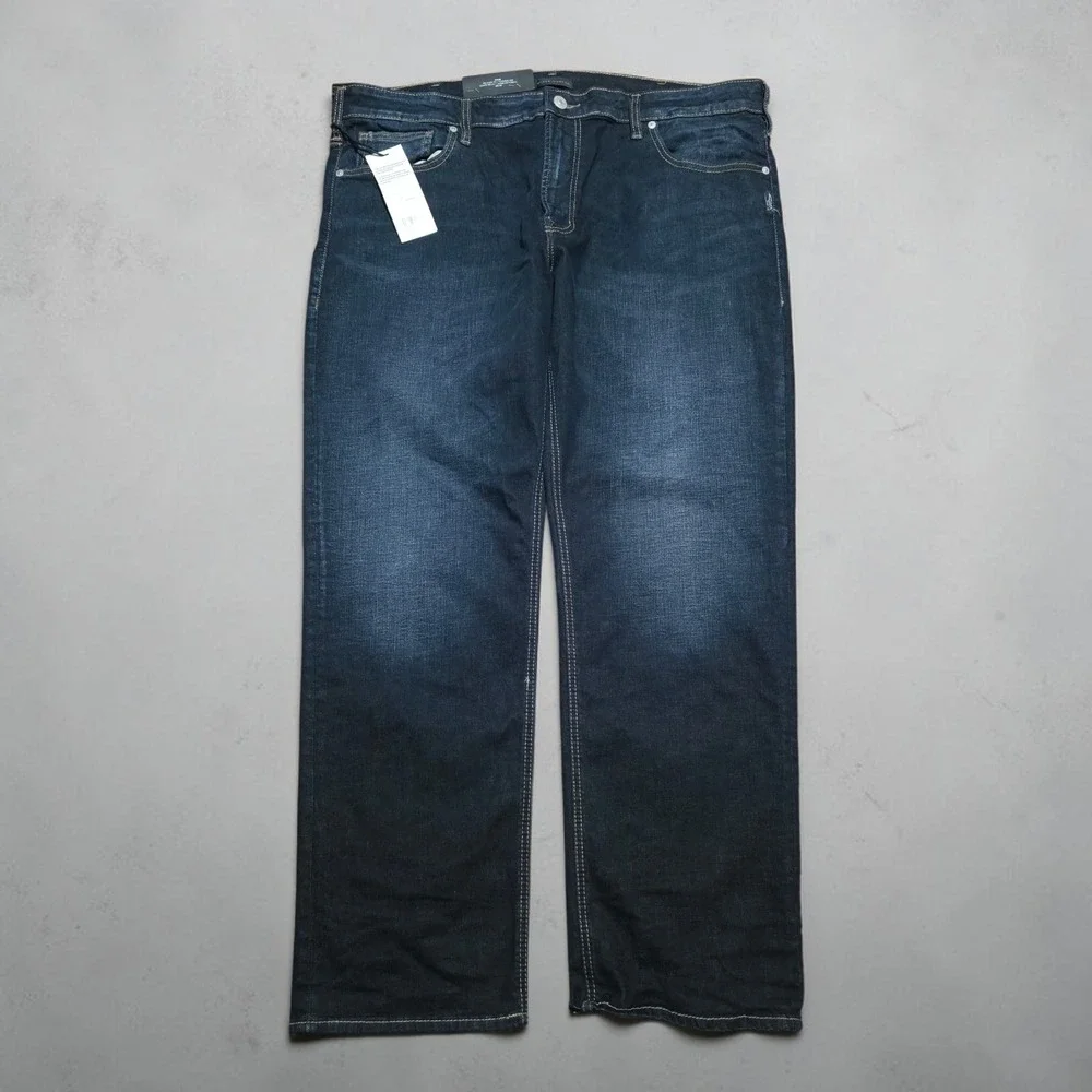 SILVER Jeans Mens 40 x 30 EDDIE Big & Tall Relaxed Fit Tapered Leg Dark Blue NEW